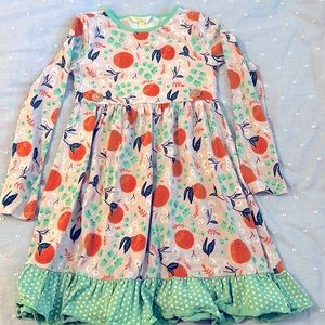 Matilda jane size 10 orange print long sleeve dress.